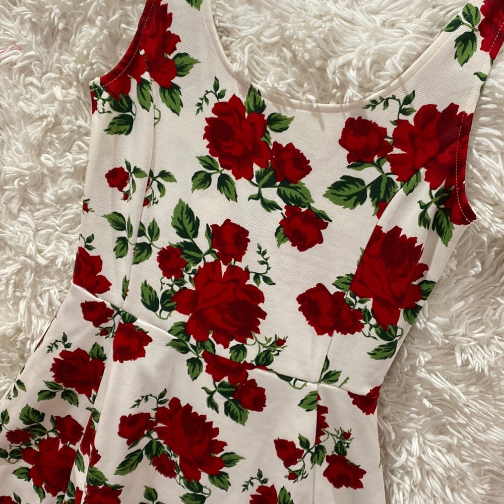 Rose Floral Short Dress